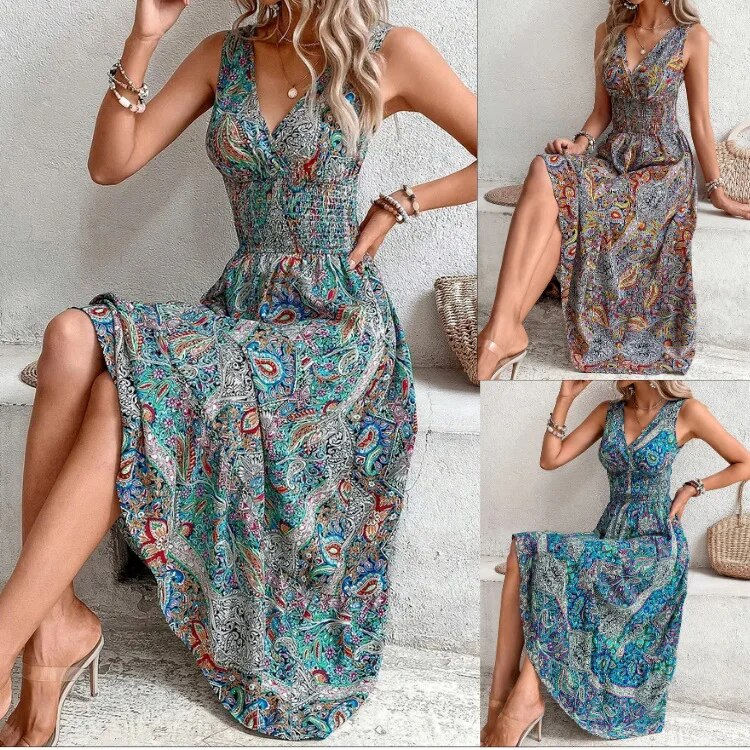 Marie™ Vestido bohemio sin mangas para mujer