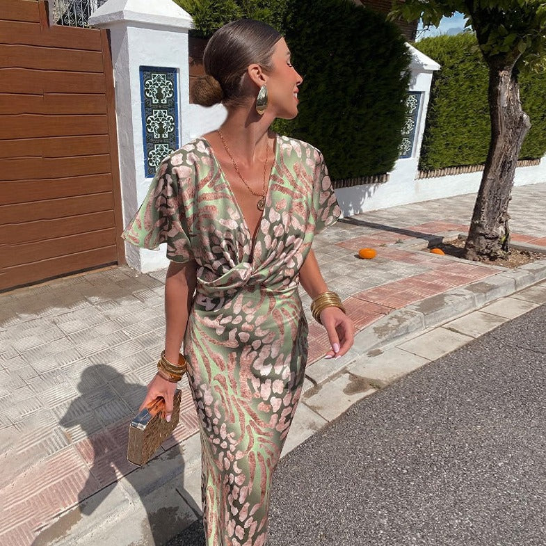 Roxane™ | Vestido largo con escote en V