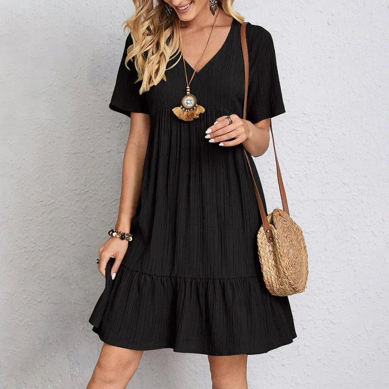 Natacha™ | Vestido fluido y favorecedor con textura plisada