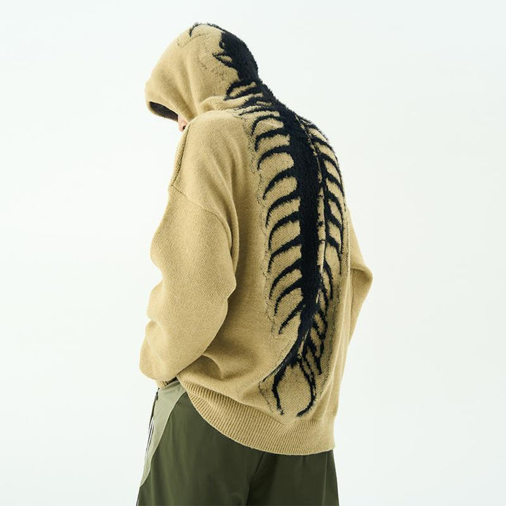 Sudadera con capucha de ciempiés de punto