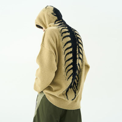 Sudadera con capucha de ciempiés de punto