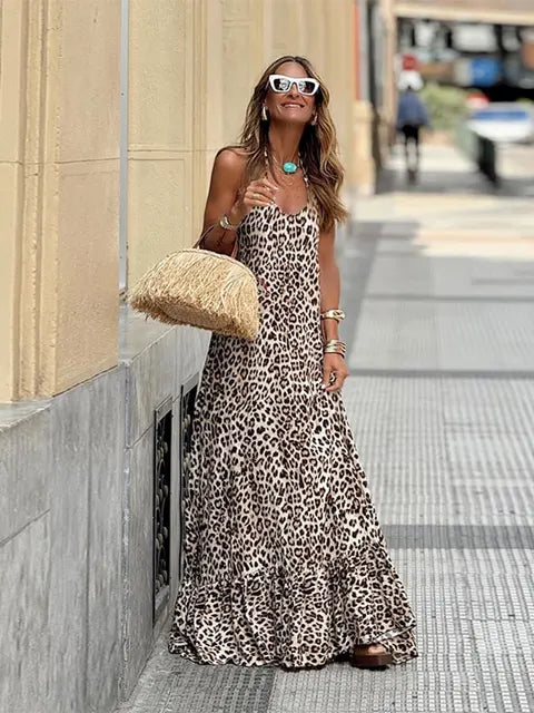 Sandra ™ vestido de leopardo