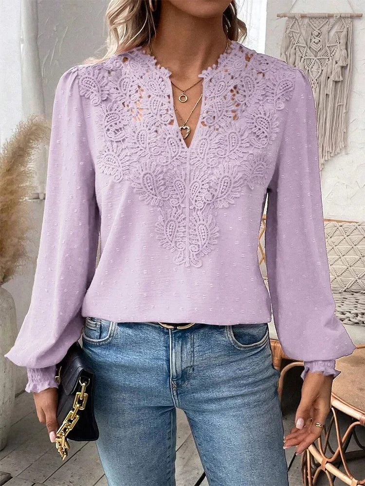 Clementine - Blusa elegante con escote en V