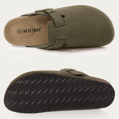 Kidmi - Zuecos de ante Unisex Antideslizantes Ergonómicos