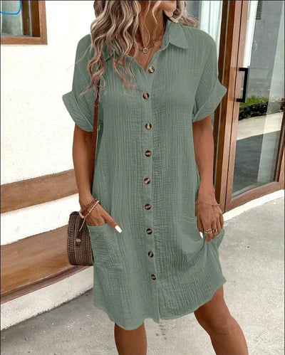 Gunda | Vestido de tela texturizada