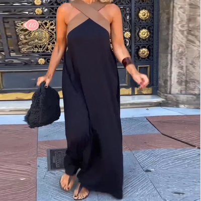 SIENNA | Elegante vestido sin espalda con cuello cruzado de moda