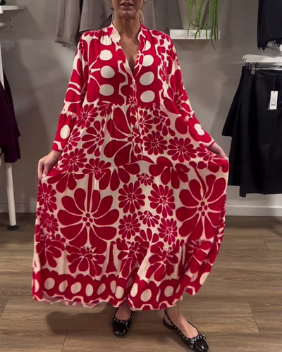 Cora™ | Elegante vestido largo estampado