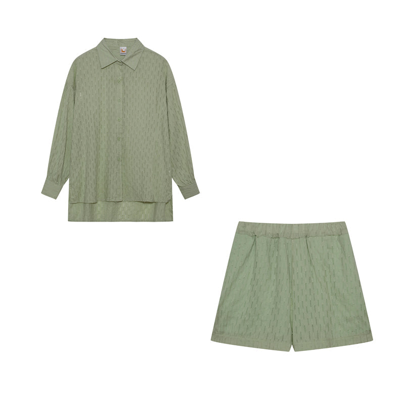 Maude | Conjunto elegante de camisa y pantalones cortos