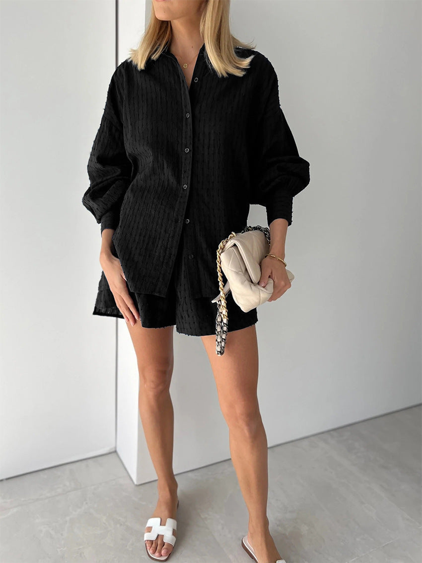 Maude | Conjunto elegante de camisa y pantalones cortos