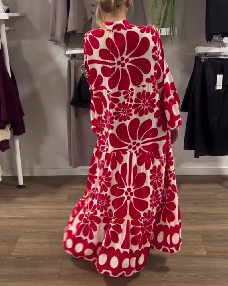 Cora™ | Elegante vestido largo estampado