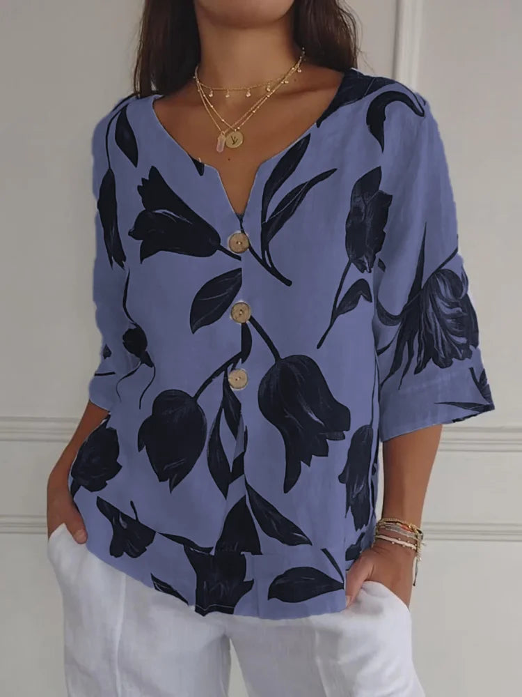 Delphine - Elegante blusa floral