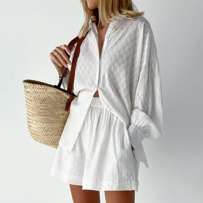 Maude | Conjunto elegante de camisa y pantalones cortos