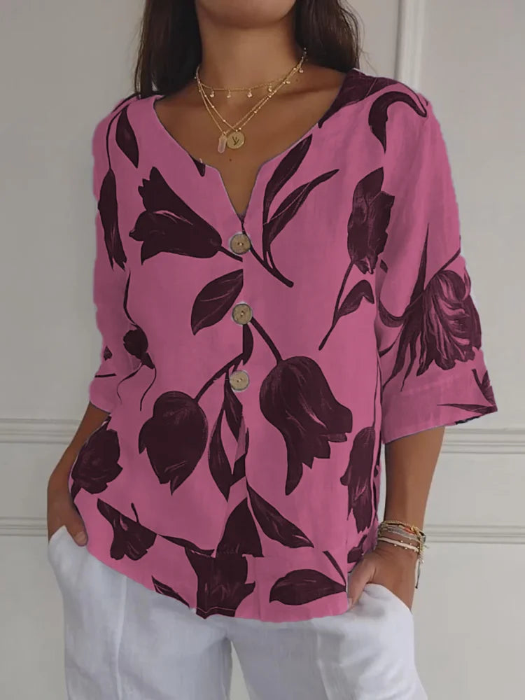 Delphine - Elegante blusa floral