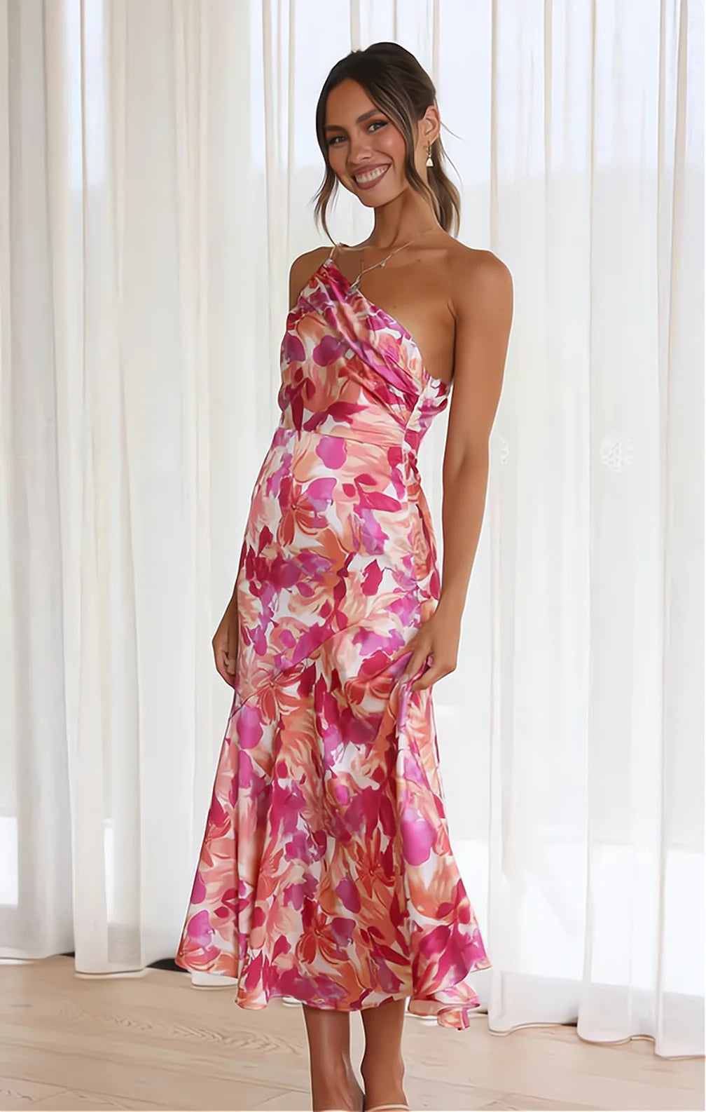Diane | Vestido de satén floral