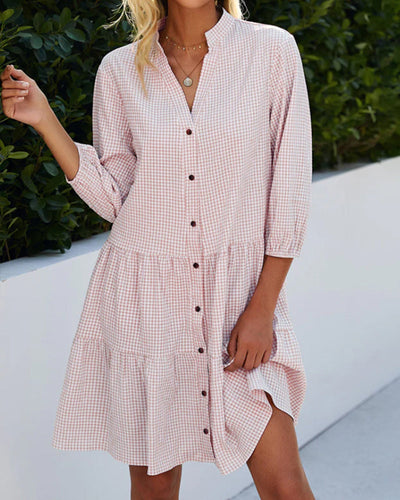Emilia | Vestido camisero midi a cuadros