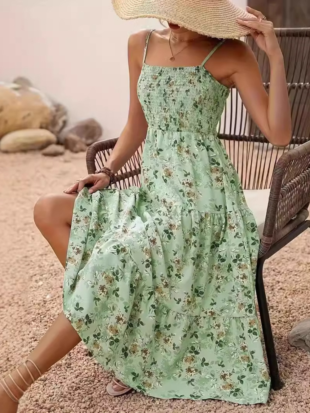 Chloé | Maxi vestido de flores de verano