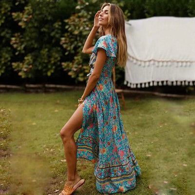 Alva™ - Vestido largo con abertura alta