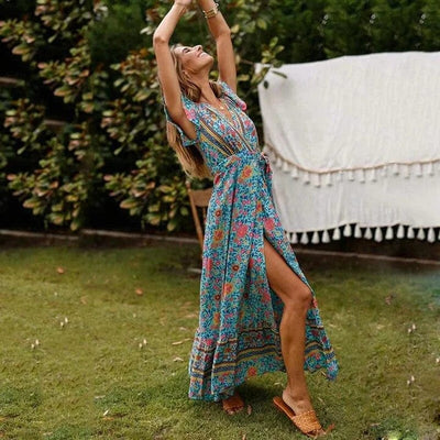 Alva™ - Vestido largo con abertura alta