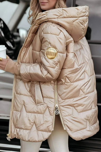 Nolwen - Elegante abrigo de invierno con capucha y acolchado