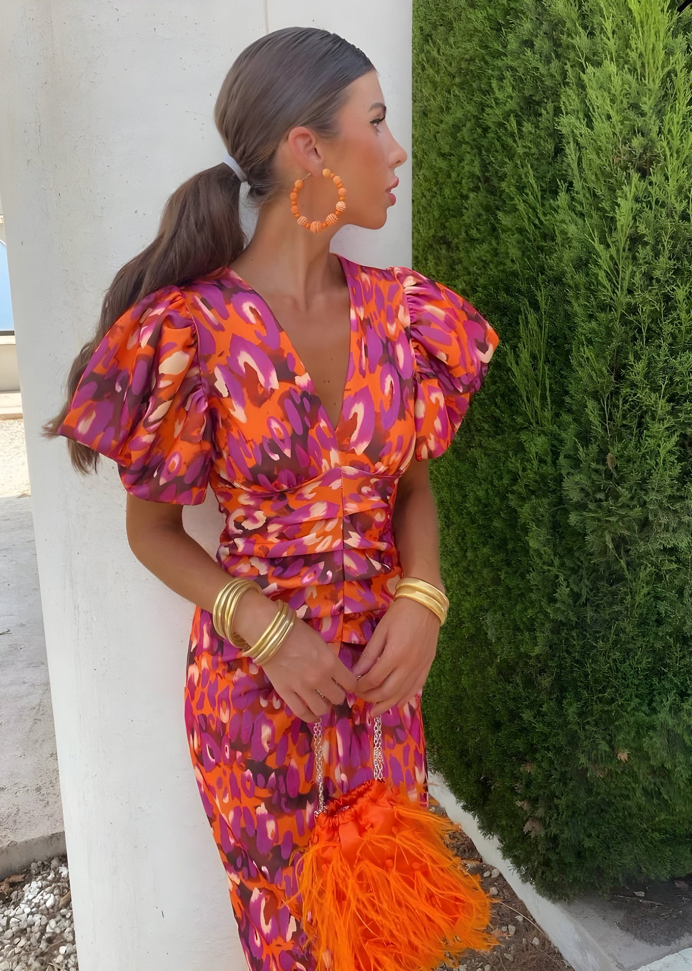 Tora™ - Vestido con mangas plisadas