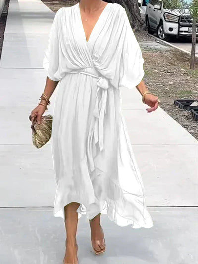 Monica - Vestido ligero estilo gasa con escote en V