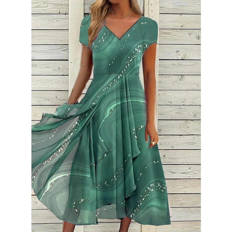 Naomi | Vestido midi con cuello en V