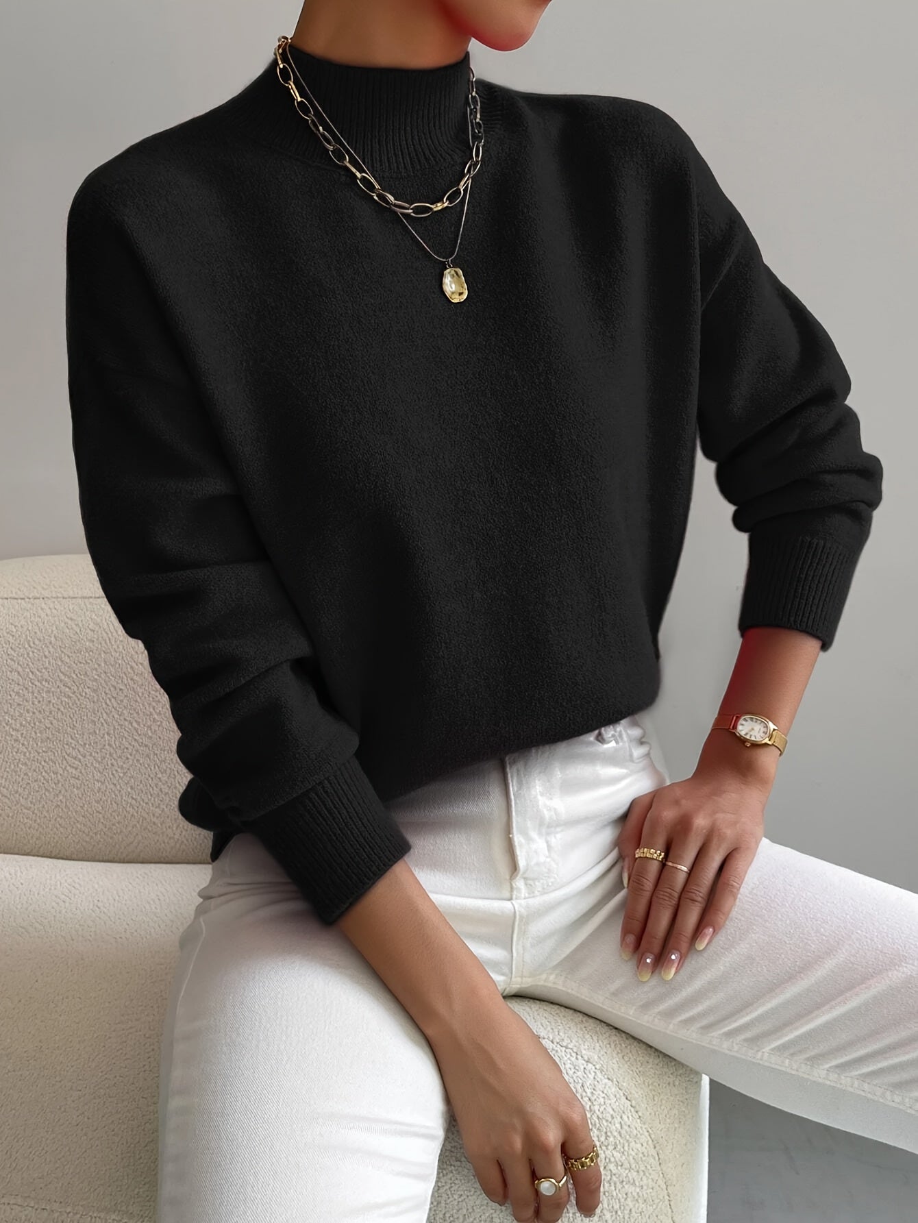 Maria | Suéter de cuello alto elegante y cómodo