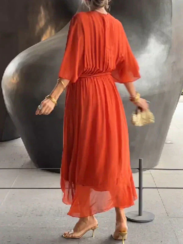 Monica - Vestido ligero estilo gasa con escote en V