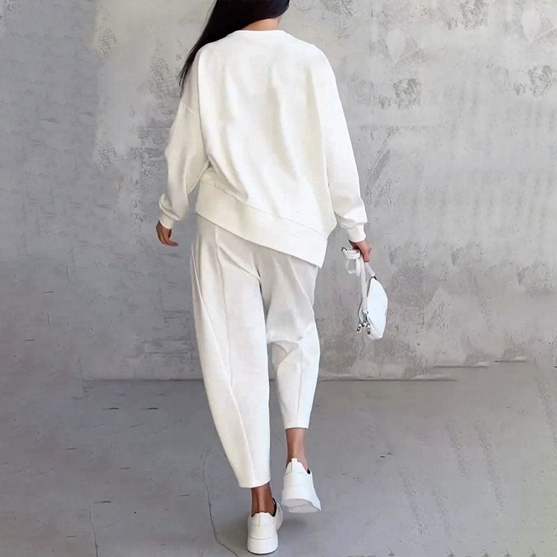 Léa | Conjunto de dos piezas con top de manga larga y pantalón holgado