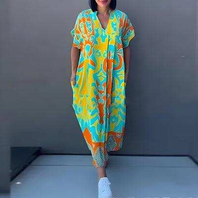Zoé™ | Vestido largo con estampado colorido